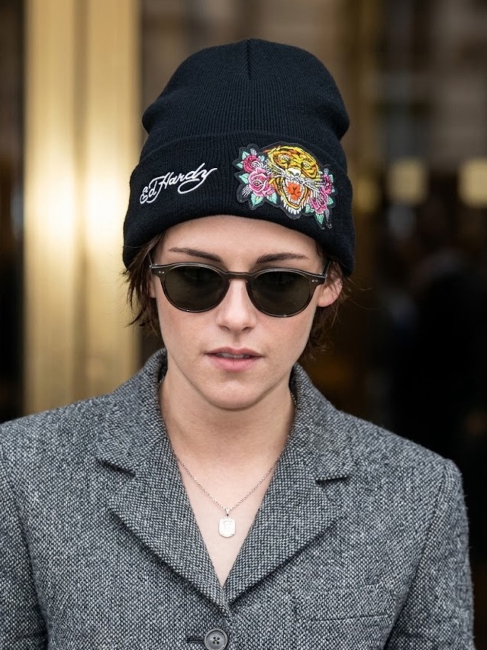 Ed Hardy Cuffed Beanie Embroidered Fully  🐅 🥀